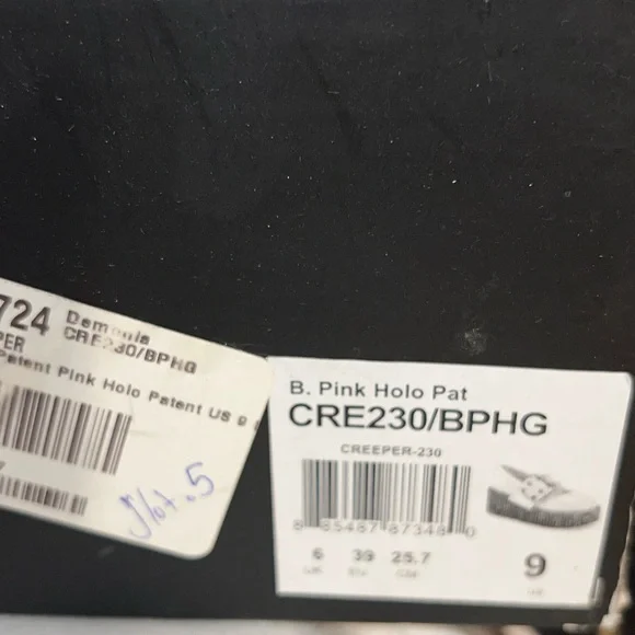 NIB- Dolls Kill x Demonia Baby Pink Holo Creeper Mary Jane - Picture 12 of 13